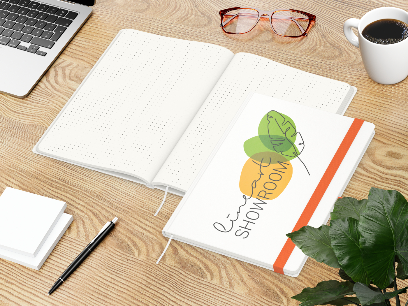 Notizbuch Match-Book RECYCLING Hardcover individuell bedruckt, DIN A4, Lineatur Punktraster, Einband-Material recyceltes Papier matt