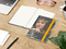 Notizbuch Match-Book RECYCLING Hardcover individuell bedruckt, DIN A5, Lineatur Punktraster, Einband-Material recyceltes Naturpapier