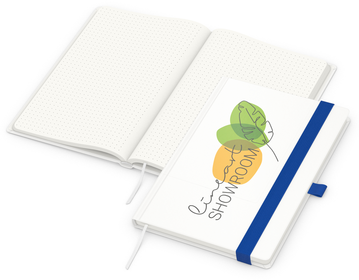 Notizbuch Match-Book RECYCLING Hardcover individuell bedruckt, DIN A5, Lineatur Punktraster, Einband-Material recyceltes Papier matt