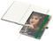 Notizbuch Match-Book RECYCLING Hardcover individuell bedruckt, DIN A5, Lineatur Winkelkaro, Einband-Material recyceltes Naturpapier
