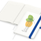 Notizbuch Match-Book RECYCLING Hardcover individuell bedruckt, DIN A5, Lineatur Winkelkaro, Einband-Material recyceltes Papier matt