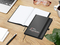 Notizbuch Hardcover Black-Book Ausstattung schwarz, DIN A5, Lineatur Punktraster, Siebdruck-Digital inkl.