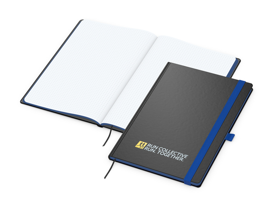 Notizbuch Hardcover Color-Book Ausstattung farbig, DIN A4, Lineatur Punktraster, Siebdruck-Digital inkl.