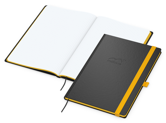 Notizbuch Hardcover Color-Book Ausstattung farbig, DIN A4, Lineatur Punktraster, Blindprägung inkl.