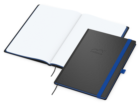 Notizbuch Hardcover Color-Book Ausstattung farbig, DIN A4, Lineatur Punktraster, Blindprägung inkl.