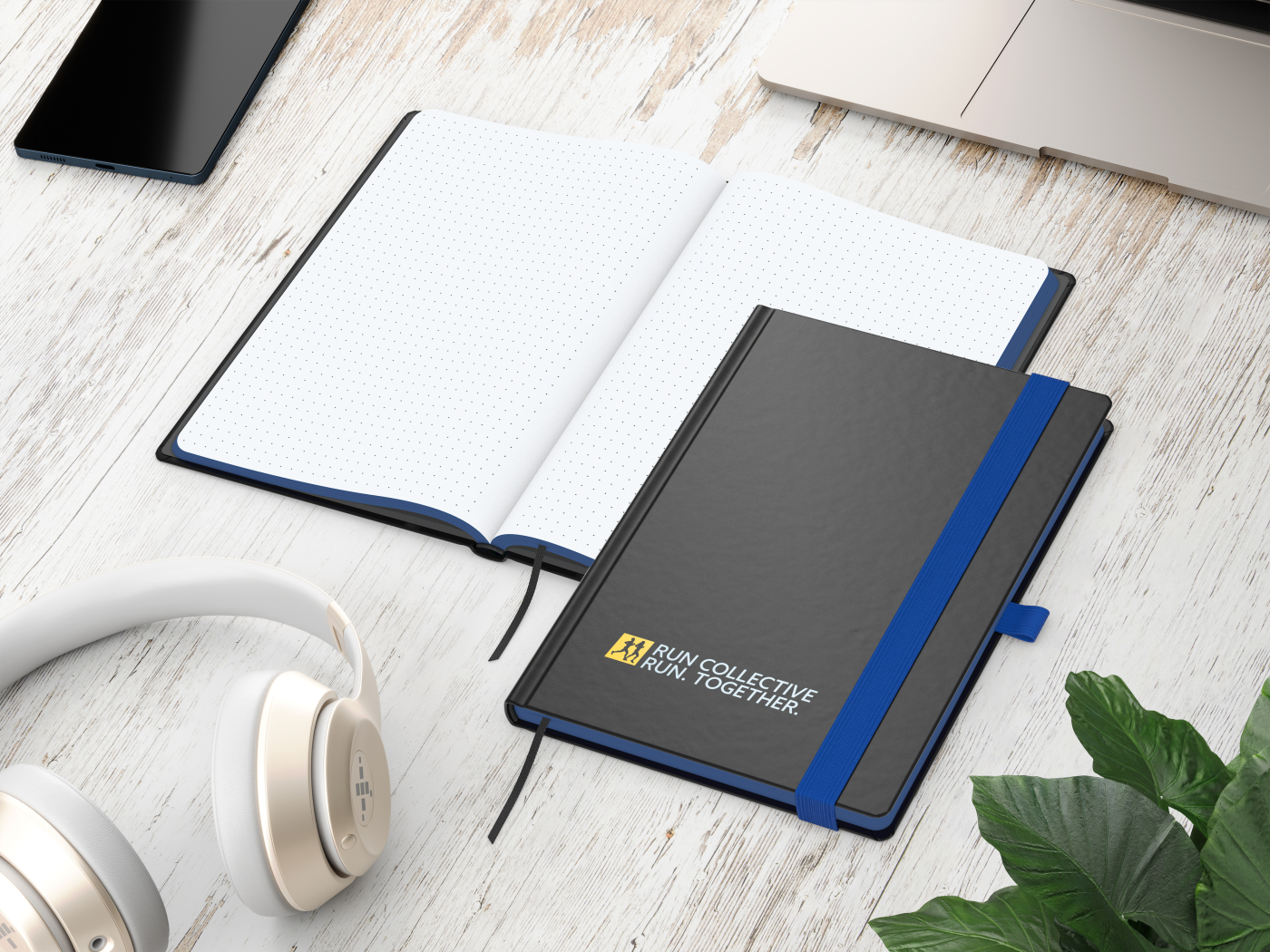Notizbuch Hardcover Color-Book Ausstattung farbig, DIN A5, Lineatur Punktraster, Siebdruck-Digital inkl.