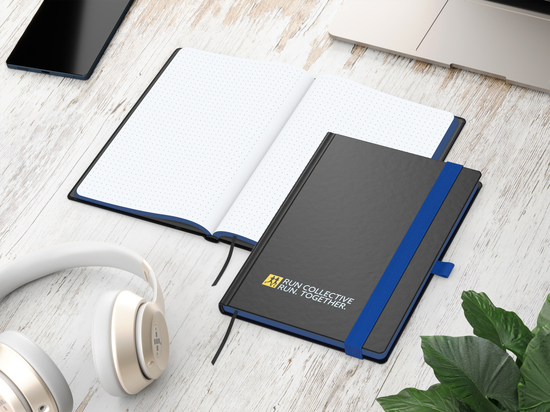 Notizbuch Hardcover Color-Book Ausstattung farbig, DIN A5, Lineatur Punktraster, Siebdruck-Digital inkl.