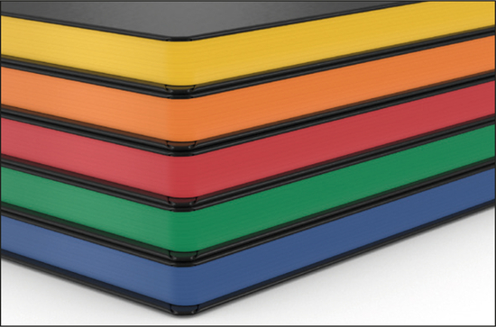 Notizbuch Hardcover Color-Book Ausstattung farbig, DIN A5, Lineatur Winkelkaro, Siebdruck-Digital inkl.