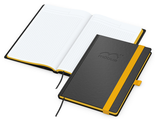 Notizbuch Hardcover Color-Book Ausstattung farbig, DIN A5, Lineatur Winkelkaro, Blindprägung inkl.
