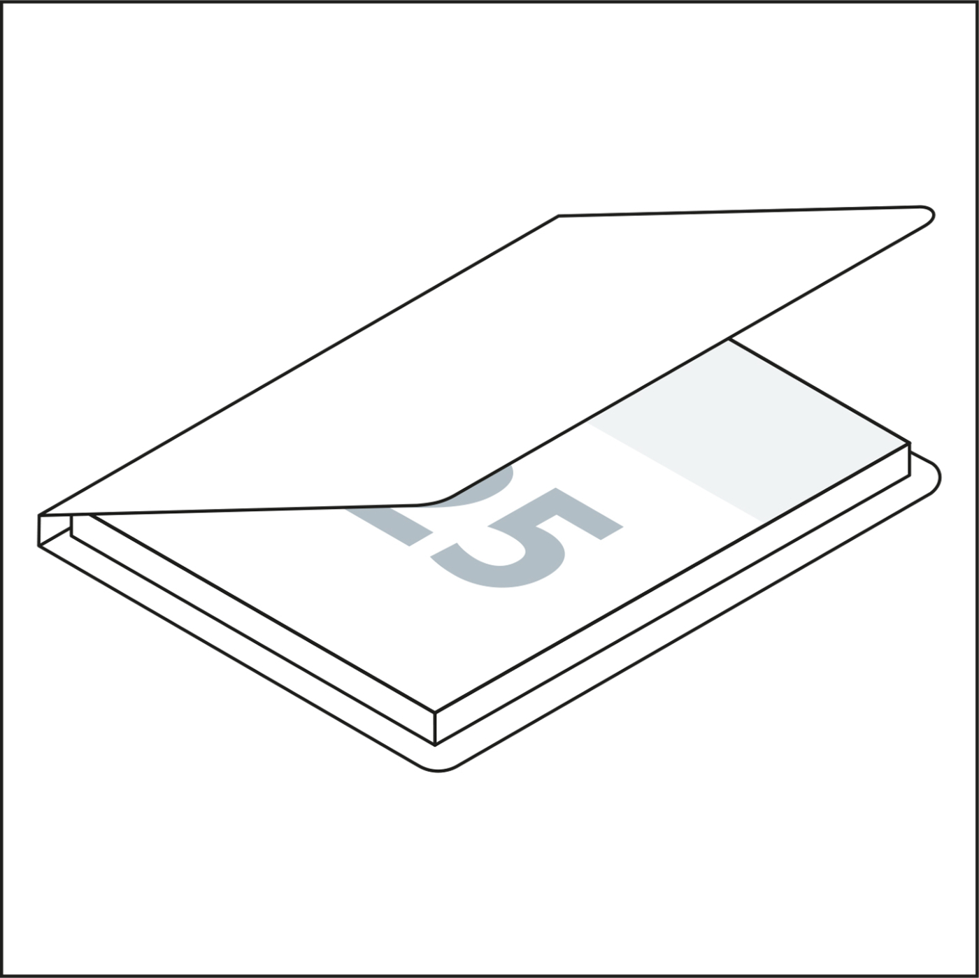 Haftnotizblock Memo-Card Format klein Karton-Umschlag, Haftzettel-Gestaltung weiß, Umschlag-Oberfläche glänzend