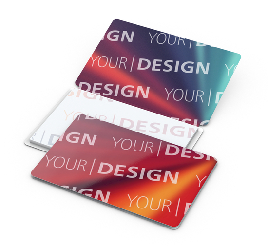 Haftnotizblock Multi-Card Format klein Umschlag mikroperforiert, Haftzettel-Gestaltung individuell, Umschlag-Oberfläche glänzend