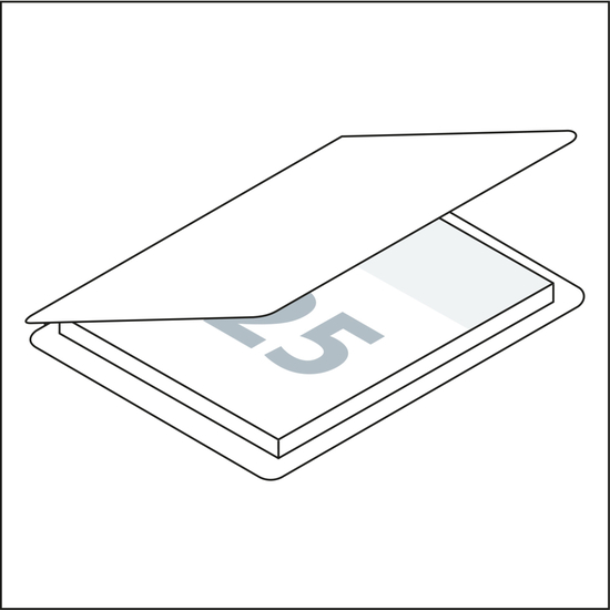 Haftnotizblock Multi-Card Format klein Umschlag mikroperforiert, Haftzettel-Gestaltung individuell, Umschlag-Oberfläche glänzend