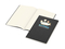 Notizbuch Copy-Book Seiten cremefarben Naturkarton-Softcover farbig, DIN A4, Lineatur Punktraster, Siebdruck-Digital inkl.