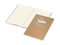 Notizbuch Copy-Book Seiten cremefarben Naturkarton-Softcover farbig, DIN A4, Lineatur Winkelkaro, Siebdruck-Digital inkl.