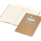 Notizbuch Copy-Book Seiten cremefarben Naturkarton-Softcover farbig, DIN A4, Lineatur Winkelkaro, Siebdruck-Digital inkl.