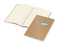 Notizbuch Copy-Book Seiten cremefarben Naturkarton-Softcover farbig, DIN A5, Lineatur Punktraster, Siebdruck-Digital inkl.
