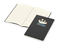 Notizbuch Copy-Book Seiten cremefarben Naturkarton-Softcover farbig, DIN A5, Lineatur Winkelkaro, Siebdruck-Digital inkl.