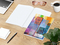 Notizbuch Flexx-Book Umfang groß Karton-Softcover individuell bedruckt, DIN A4, Lineatur Winkelkaro, Einband-Material Karton matt
