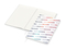 Notizbuch Note-Book RECYCLING Ecken spitz Papier-Hardcover individuell bedruckt, DIN A4, Lineatur Winkelkaro, Einband-Material recyceltes Papier matt