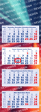4-Monatskalender Mehrblock Quadro Light 4 mehrsprachig, Länderausgabe Benelux (NL/F/D/GB)