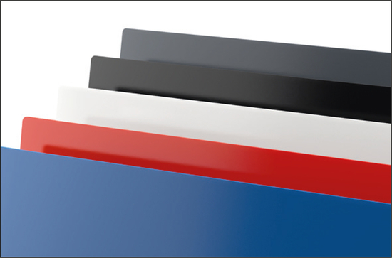 Tischkalender Desktop 3 Color Metallaufsteller farbbeschichtet, Kalendariumslaufzeit 1 Jahr