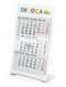 Tischkalender Desktop 3 Color Metallaufsteller farbbeschichtet, Kalendariumslaufzeit 1 Jahr