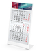 Tischkalender Desktop 3 Color Metallaufsteller farbbeschichtet, Kalendariumslaufzeit 1 Jahr