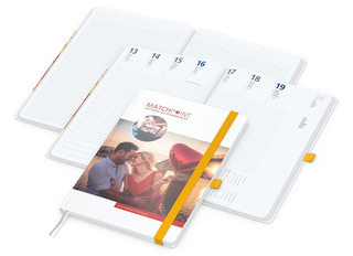 Wochenkalender vorne + Notizen hinten Match-Hybrid Papier-Hardcover, DIN A4, Einband-Material Papier glänzend