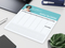 Haftnotiz-Mousepad Haftnotizblock extra groß, Haftzettel-Gestaltung Wochenplaner + Werbung am Kopf
