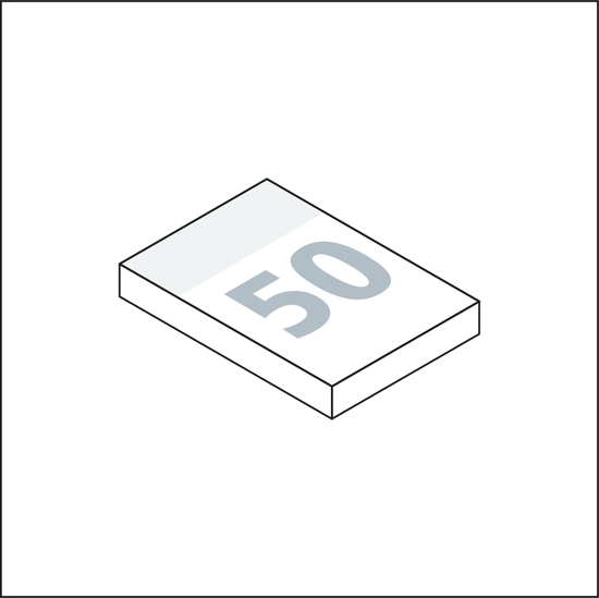 Haftnotizblock Basic 50 × 72 mm Format klein, Blattanzahl 50