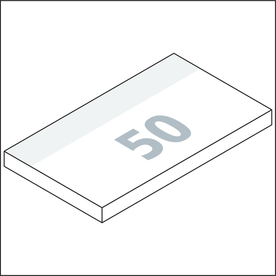 Haftnotizblock Basic 125 × 72 mm Format länglich, Blattanzahl 50