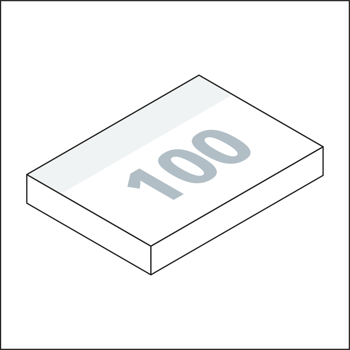 Haftnotizblock Basic 100 × 72 mm Format mittelgroß, Blattanzahl 100