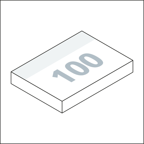 Haftnotizblock Basic 100 × 72 mm Format mittelgroß, Blattanzahl 100