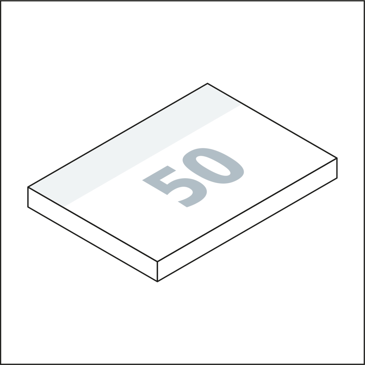 Haftnotizblock Basic 100 × 72 mm Format mittelgroß, Blattanzahl 50