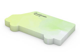 Haftnotizblock Form 100 × 72 mm formgestanzt, Blattanzahl 100, Formstanzung Transporter
