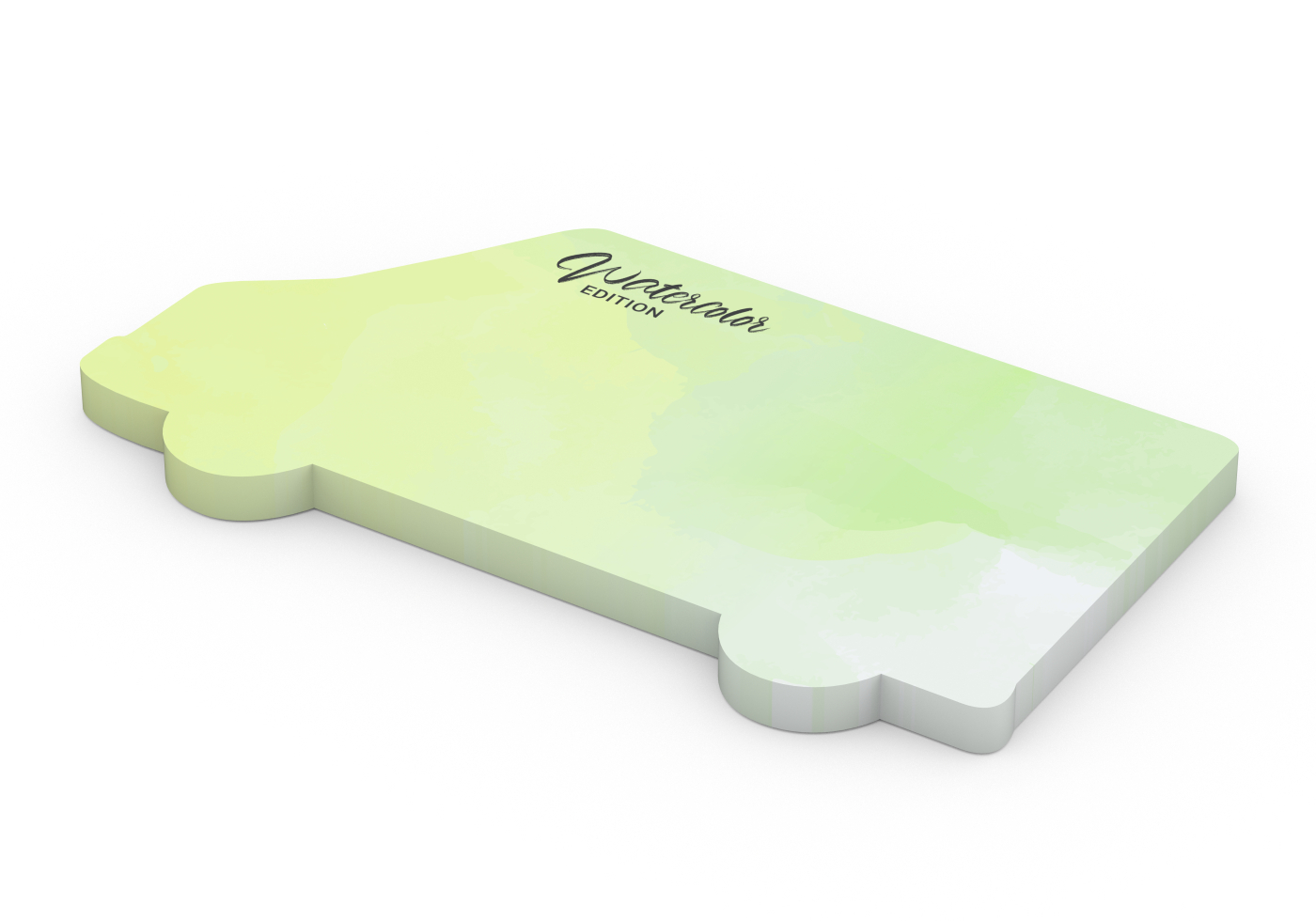 Haftnotizblock Form 100 × 72 mm formgestanzt, Blattanzahl 50, Formstanzung Transporter