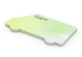 Haftnotizblock Form 100 × 72 mm formgestanzt, Blattanzahl 50, Formstanzung Transporter