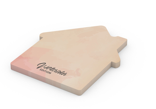 Haftnotizblock Form 100 × 72 mm RECYCLING formgestanzt, Formstanzung Haus