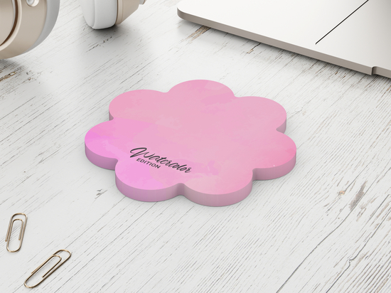 Haftnotizblock Form 72 × 72 mm formgestanzt, Blattanzahl 50, Formstanzung Blume