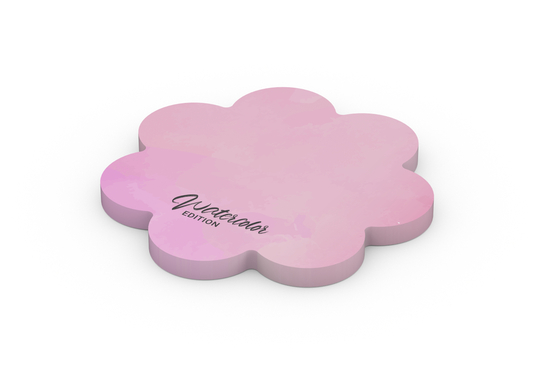 Haftnotizblock Form 72 × 72 mm RECYCLING formgestanzt, Formstanzung Blume