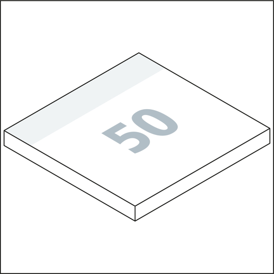 Haftnotizblock Basic 100 × 97 mm Format groß, Blattanzahl 50