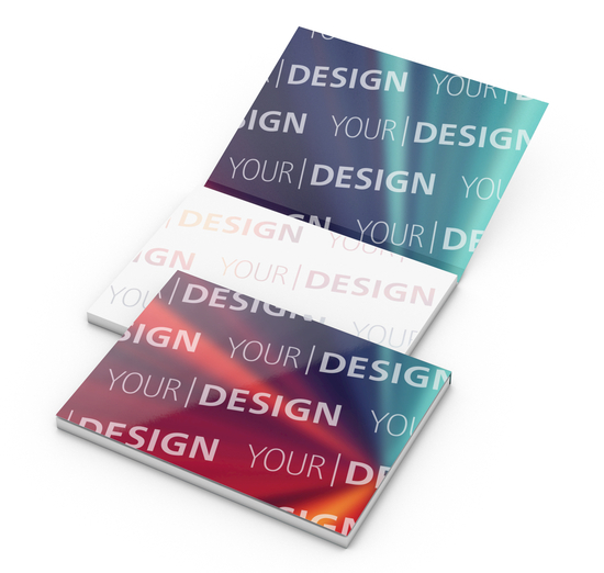 Haftnotizblock Cover Karton Format mittel Karton-Umschlag, Haftzettel-Format/-Gestaltung 100 × 72 mm / individuell, Umschlag-Oberfläche glänzend