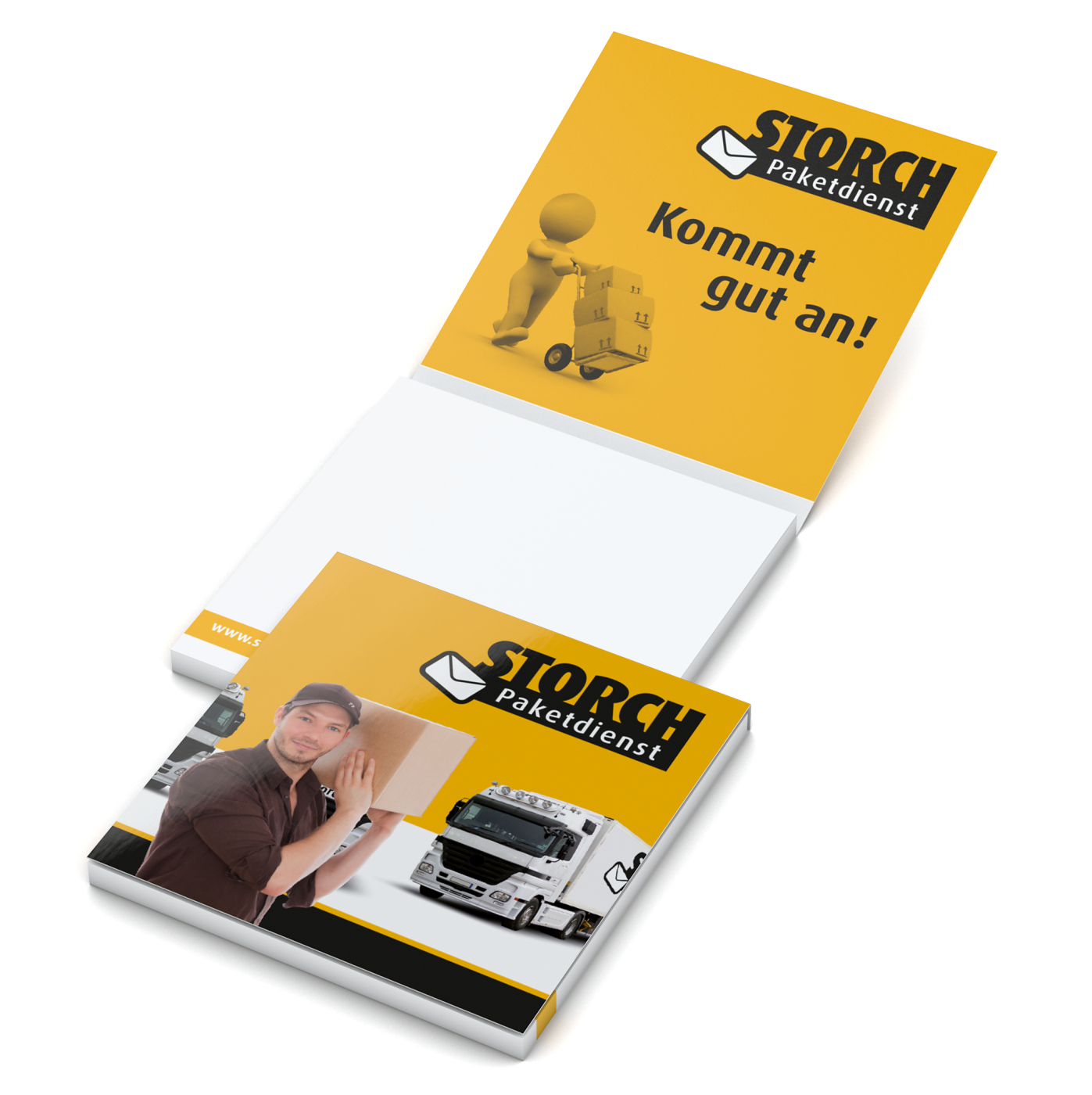 Haftnotizblock Cover Karton Format mittel Karton-Umschlag, Haftzettel-Format/-Gestaltung 72 × 72 mm / individuell, Umschlag-Oberfläche matt