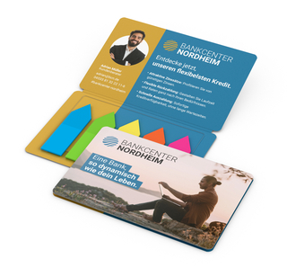 Haftmarker-Set Multi-Card Umschlag mikroperforiert, Haftmarker-Form/-Material Pfeil/Folie, Umschlag-Oberfläche glänzend