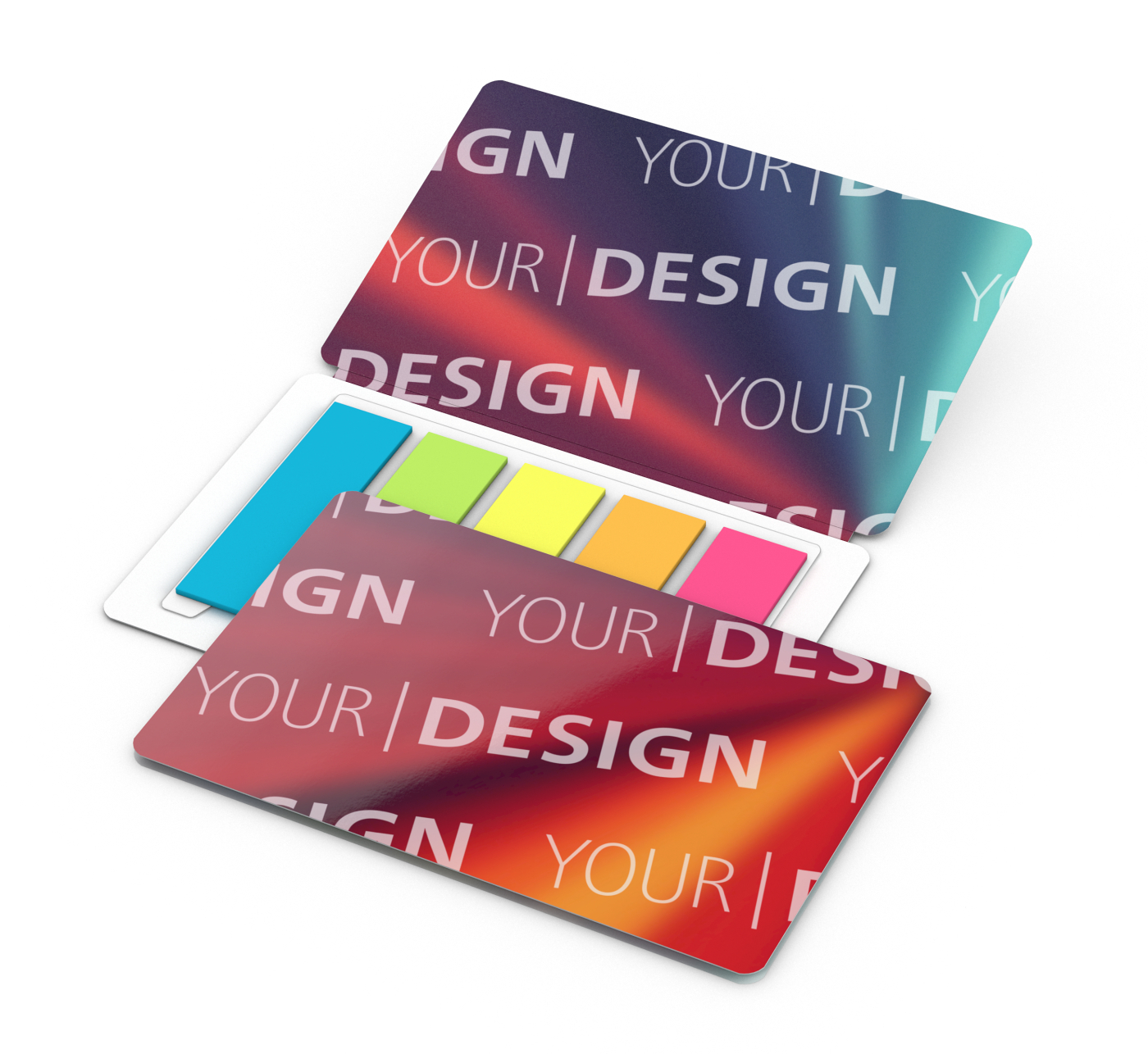 Haftmarker-Set Multi-Card Umschlag mikroperforiert, Haftmarker-Form/-Material Rechteck/Papier, Umschlag-Oberfläche glänzend