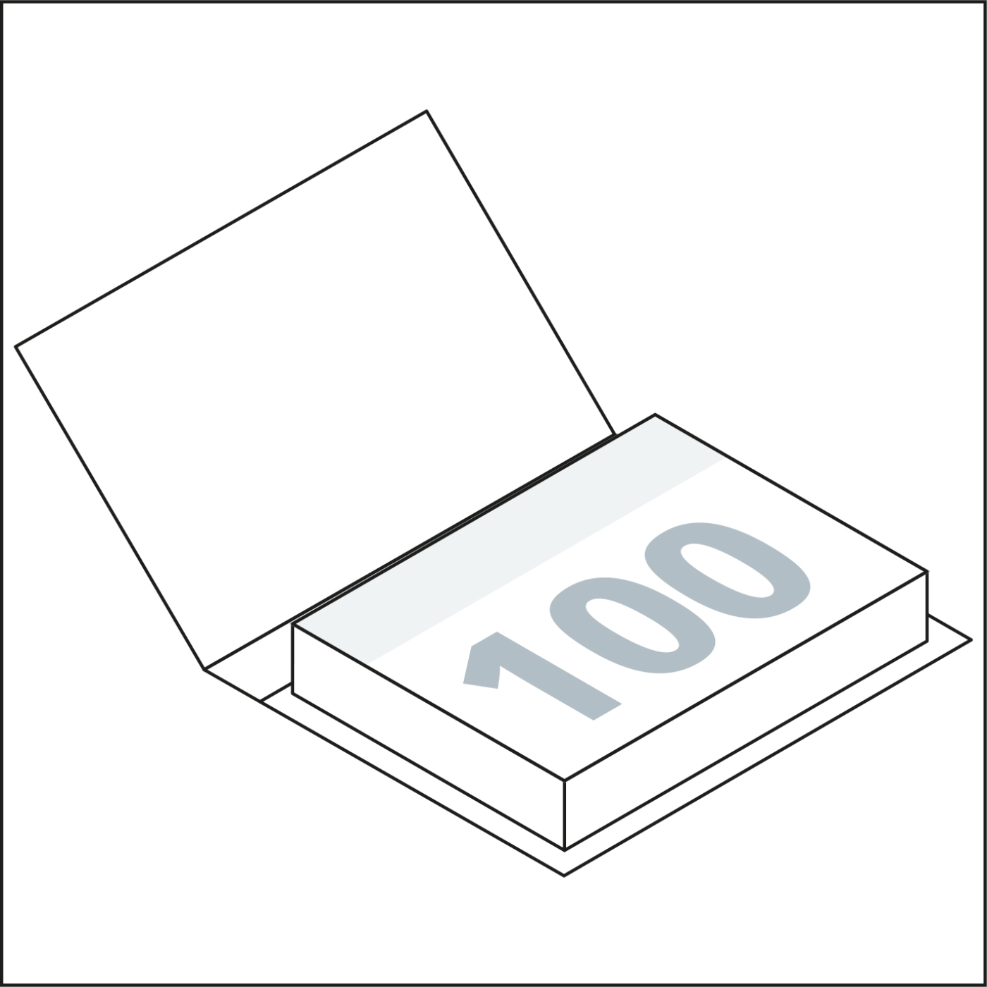 Haftnotizblock Hardcover Dublin Format mittelgroß 100 Haftzettel, Haftzettel-Gestaltung individuell, Umschlag-Oberfläche glänzend