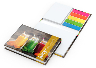 Haftnotiz-Set Hardcover Brüssel 50/50 Haftzettel, Haftzettel-Gestaltung weiß, Umschlag-Oberfläche glänzend
