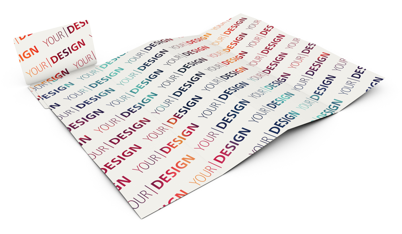 Faltplan Concept-Card Small RECYCLING 85 × 55 mm Naturkarton-Umschlag, Faltplan 40 Kacheln (308 × 235 mm)