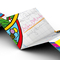 Faltplan Concept-Card Small RECYCLING 85 × 55 mm Naturkarton-Umschlag, Faltplan 40 Kacheln (308 × 235 mm)