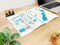 Faltplan Concept-Card Large RECYCLING 100 × 72 mm Naturkarton-Umschlag, Faltplan 50 Kacheln (460 × 320 mm)